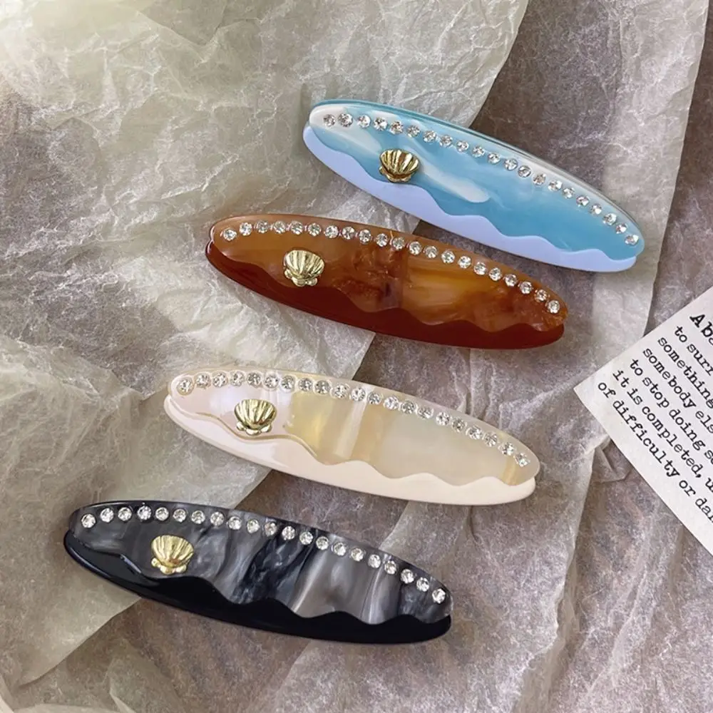 Neue Essigsäure Haar Klaue Clips Strass Haar Styling Entenschnabel Clip Pony Haar Clip Kopfschmuck