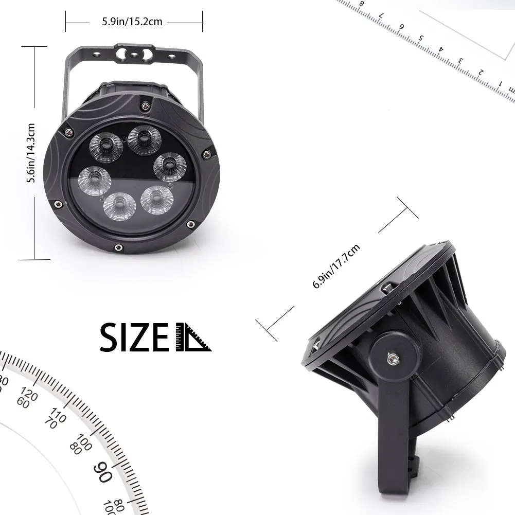 Par Light LED RGBW DMX 512 Stage Sound Security ated Control Effprotected, DJ Chang Party, Holiday, Christmas Bar, Wedding Birthday Show Light