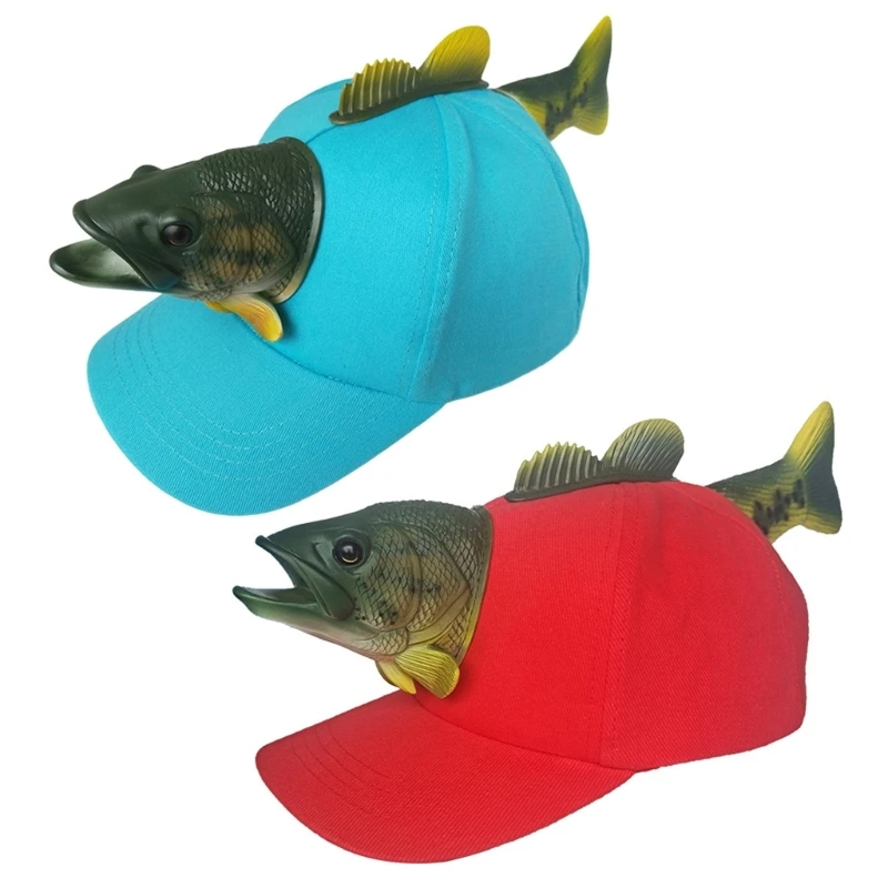 Novelty 3D Fish Baseball Hat Birthday Party Creative Fish Hat Holiday Headwear Creative Fish Hat Holiday Headwear