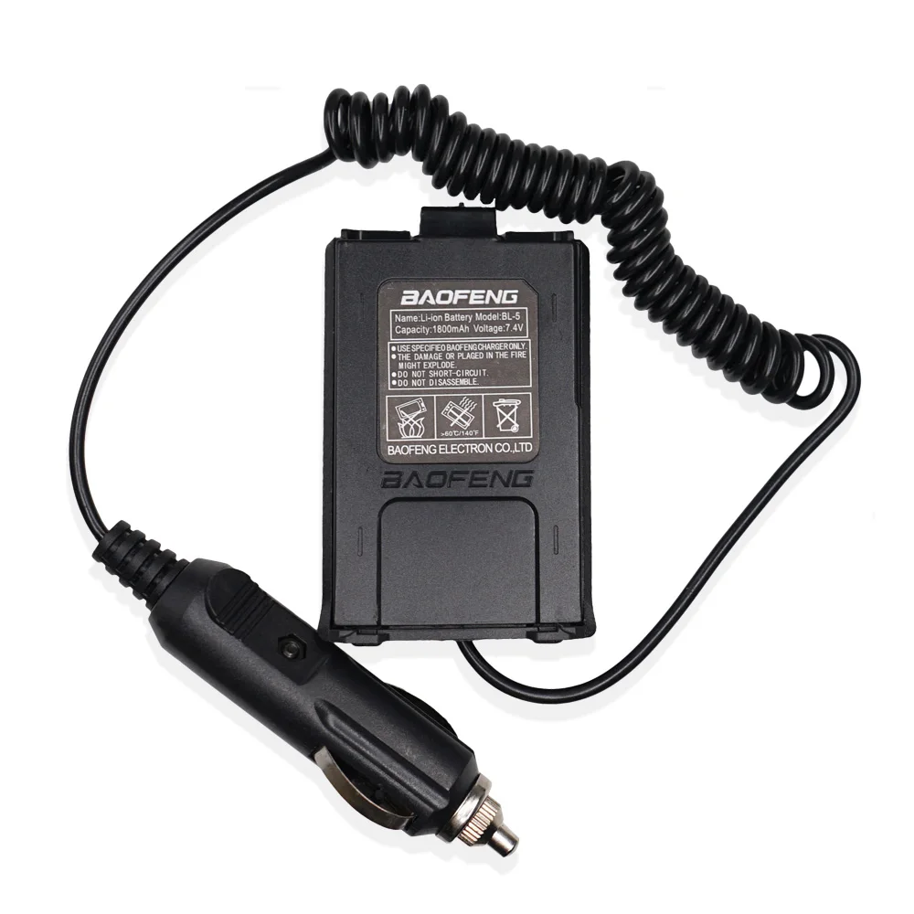 Baofeng-cargador de batería UV-5R para coche, dispositivo de Radio bidireccional, UV5R, cargador de DM-5R para walkie-talkie, accesorios para UV-5R,