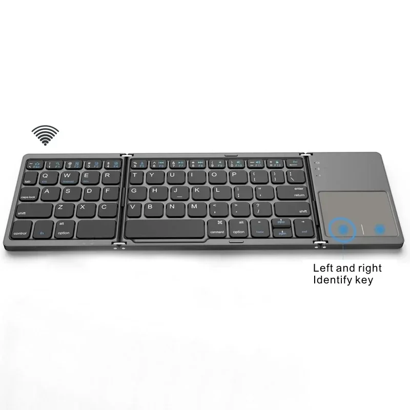 touch keyboard Wireless bluetooth  three folding keyboard B033 mobile tablet system general touch pad with the mouse