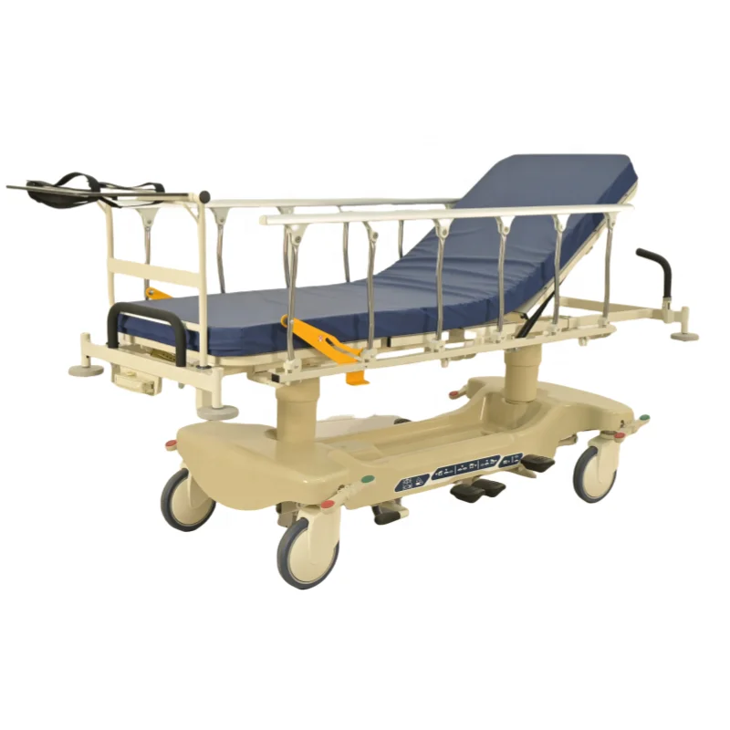 Factory Direct Professional Hospital Hydraulic Emergency Patient Transfer Stretcher Ambulance Bed