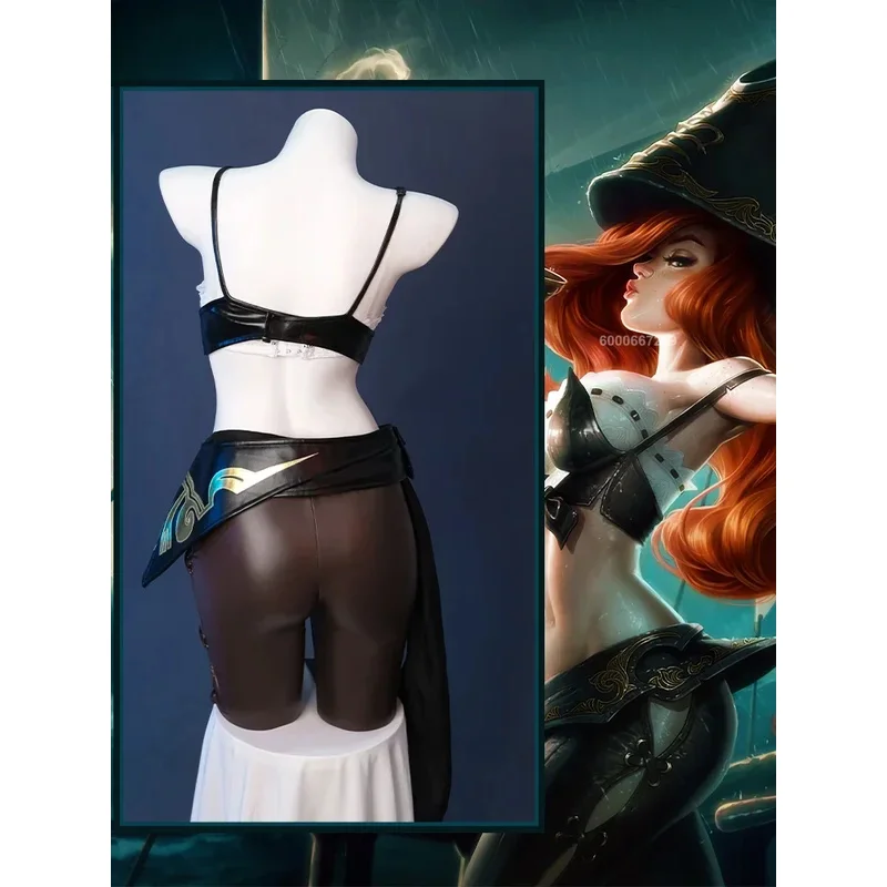 جامعة الأساطير/LOL لعبة ملكة جمال فورتشن تأثيري حلي باونتي هنتر المرأة لعب الأدوار مثير الزي ملابس حفلات الهالوين