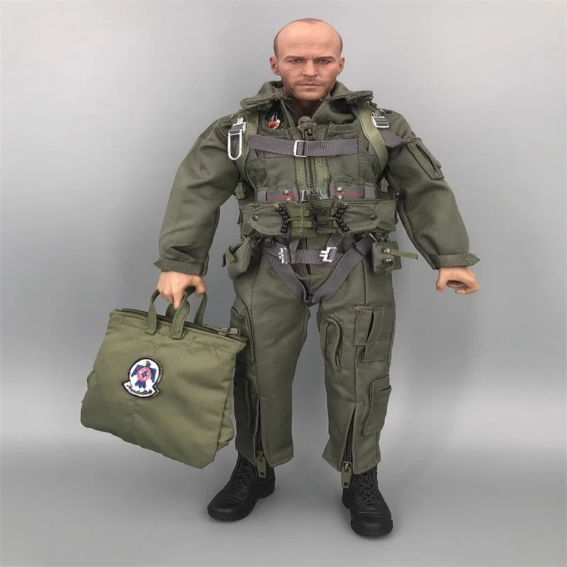 

DML 1/6 Soldier Modern US Air Force Pilot Army Green Jumpsuit Combat Chest Brace Model Toy Fit 12'' Action Figure Body In Stock