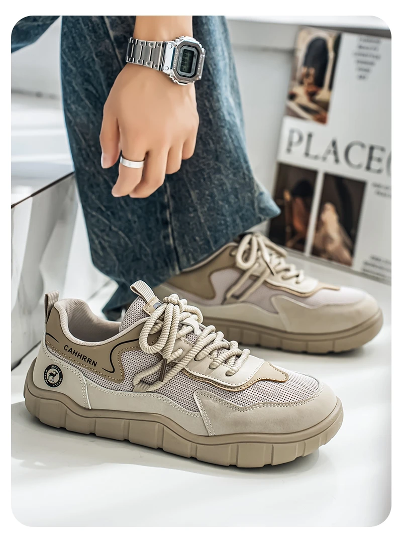 Herrenschuhe mit breiter Zehenbox, leichte Outdoor-Laufschuhe, rutschfeste, weiche, modische Herrenschuhe – Detail 7