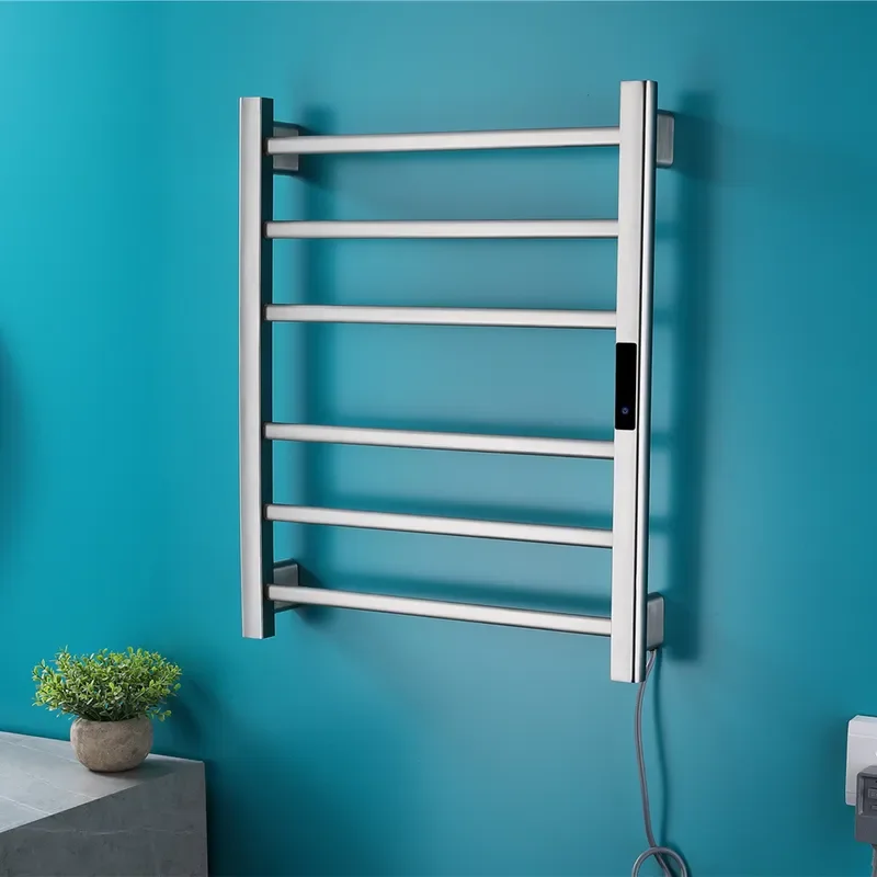 Electric Towel Rack Stainless Steel Wall Mounted Bathroom Heater Intelligent Constant Temperature Drying Rail Quick Heat