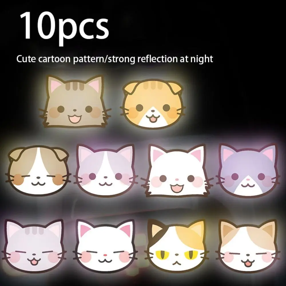 

Decoration Stickers Cartoon Cat Reflective Stickers Reflective Stickers Self-Adhesive Motorcycle Helmet Stickers Waterproof