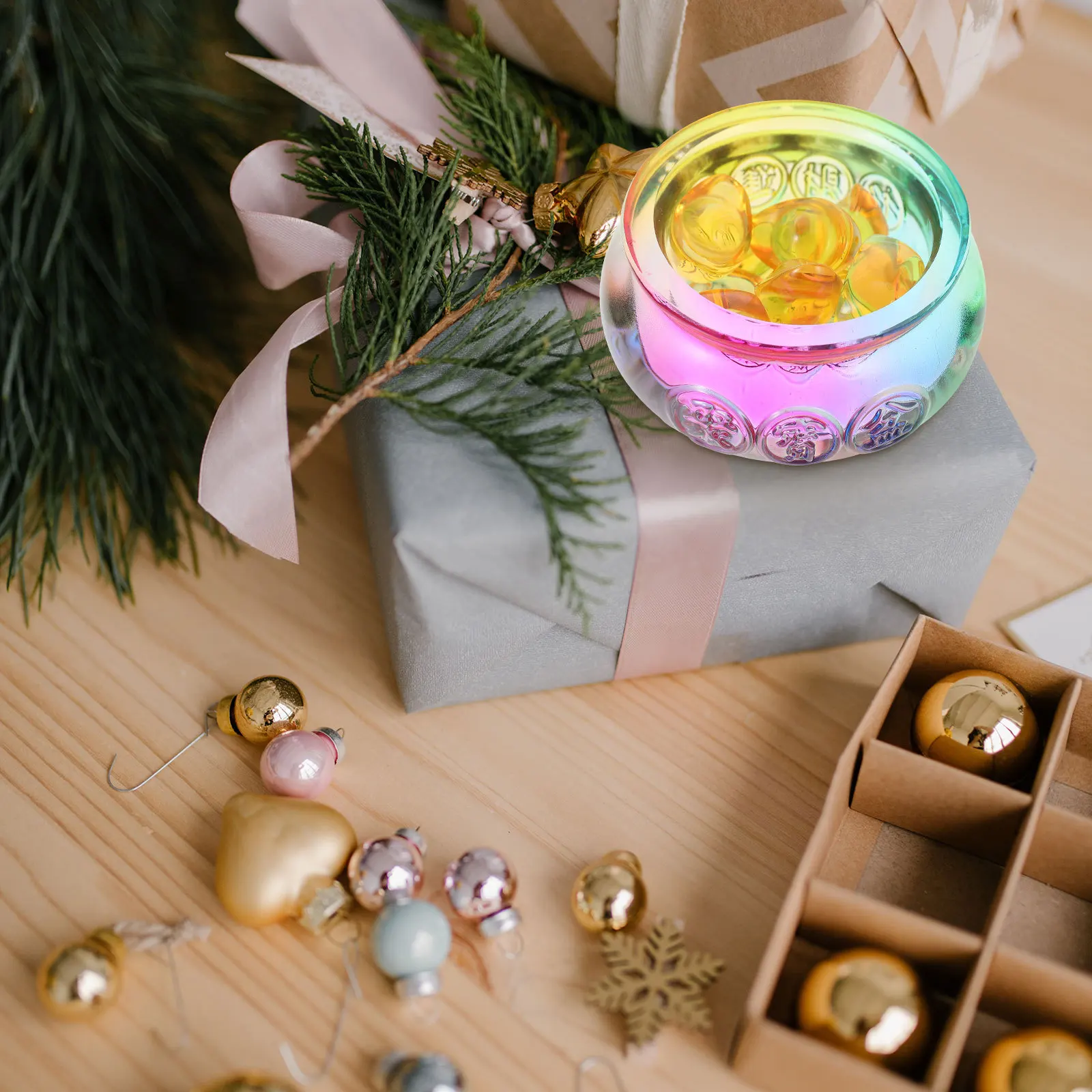 

Decorative Basin Treasure Wealth Desktop Crystal Ingot Bowl Decoration Lucky Ornaments