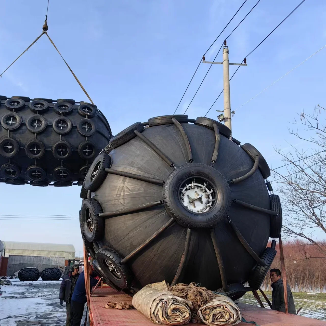Caucho neumático flotante marino del equipo 50KPa de la seguridad para el muelle
