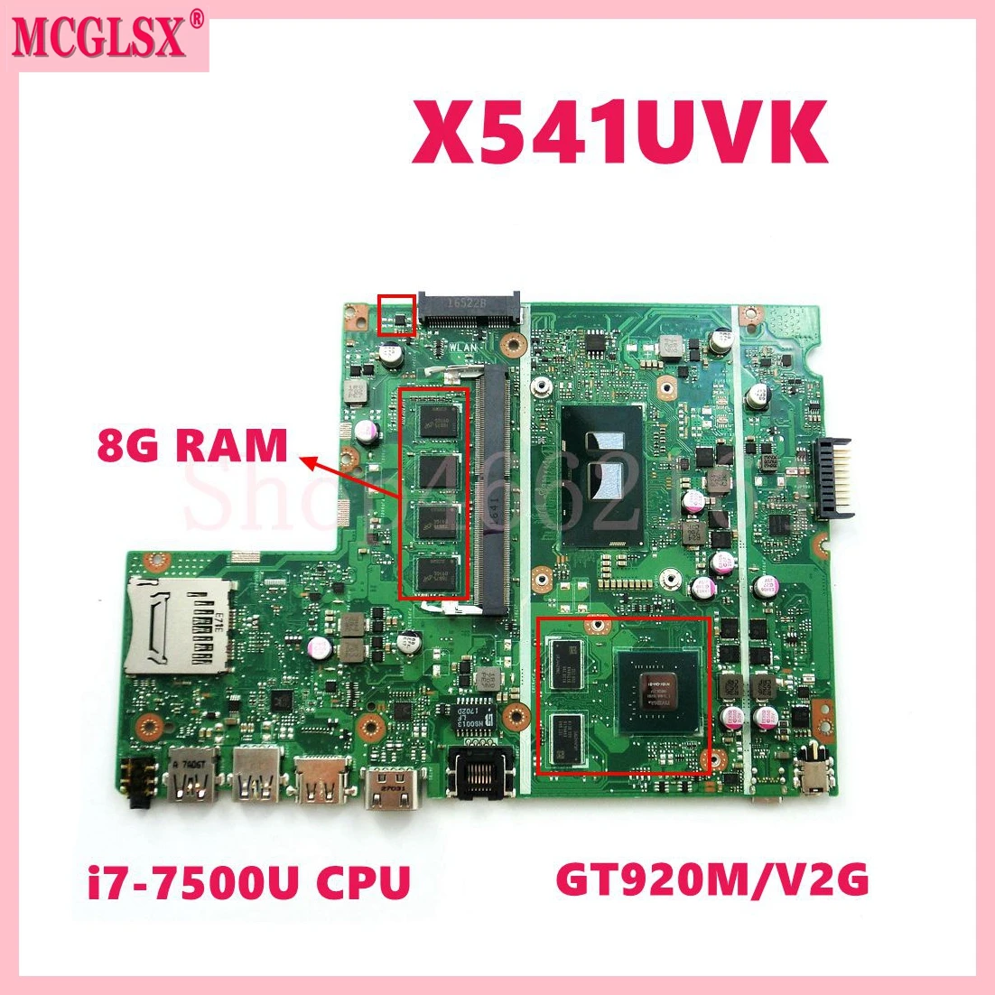 X541UVK  i3/i5/i7 CPU 0G/4G/8G-RAM UMA/PM Mainboard For ASUS X541UJ X541UAK X541U F541U A541U X541UV X541UVK Motherboard