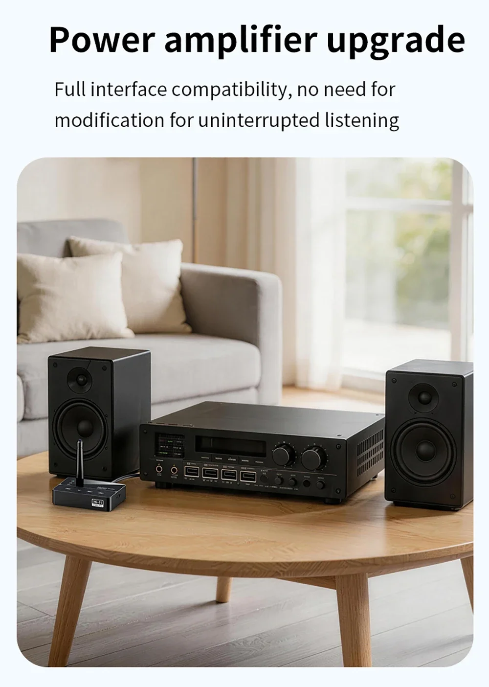 Kebidumei Drahtloser Audio-Adapter, Bluetooth 6.0-Empfänger, Sender, HiFi, verlustfreier Klang, Stereo-Musik, 3,5 mm AUX-RCA-Buchse für PC-TV – Detail 9