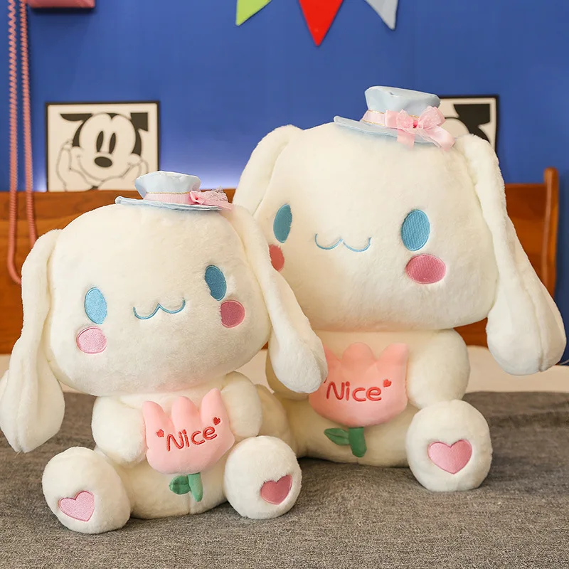 Kawaii Cinnamoroll Knuffel Sanrio Gevulde Pop voor Kinderen Verjaardag Kerstcadeau Zacht Slaapkussen Schattige Pop voor Meisjes Groothandel