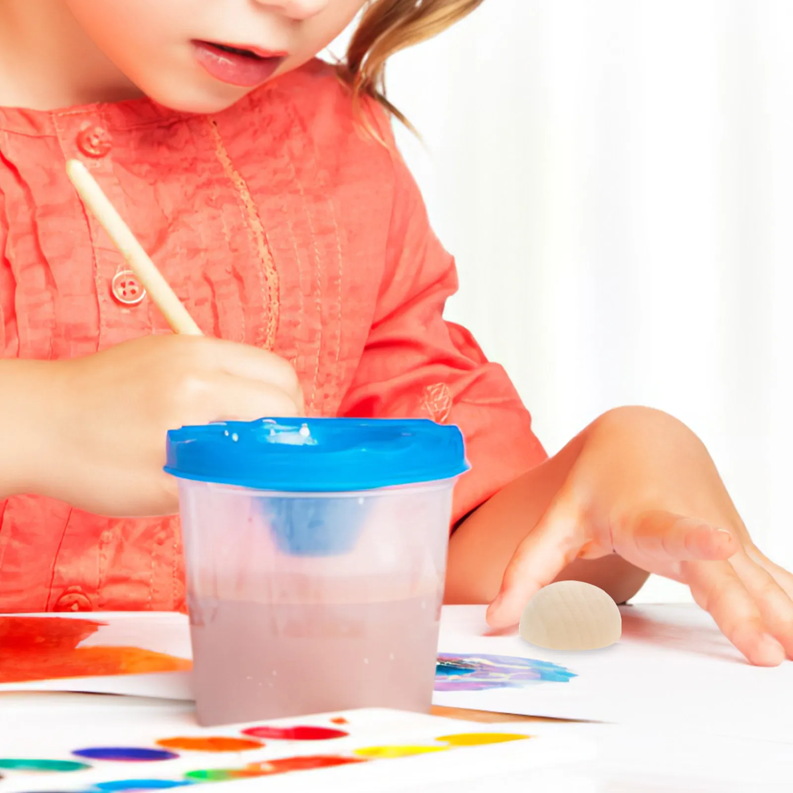 

20 шт. деревянных полусфер 40 мм, светло-желтые, необработанные, прочные, для поделок, декора на детский праздник, DIY проектов, миниатюрные