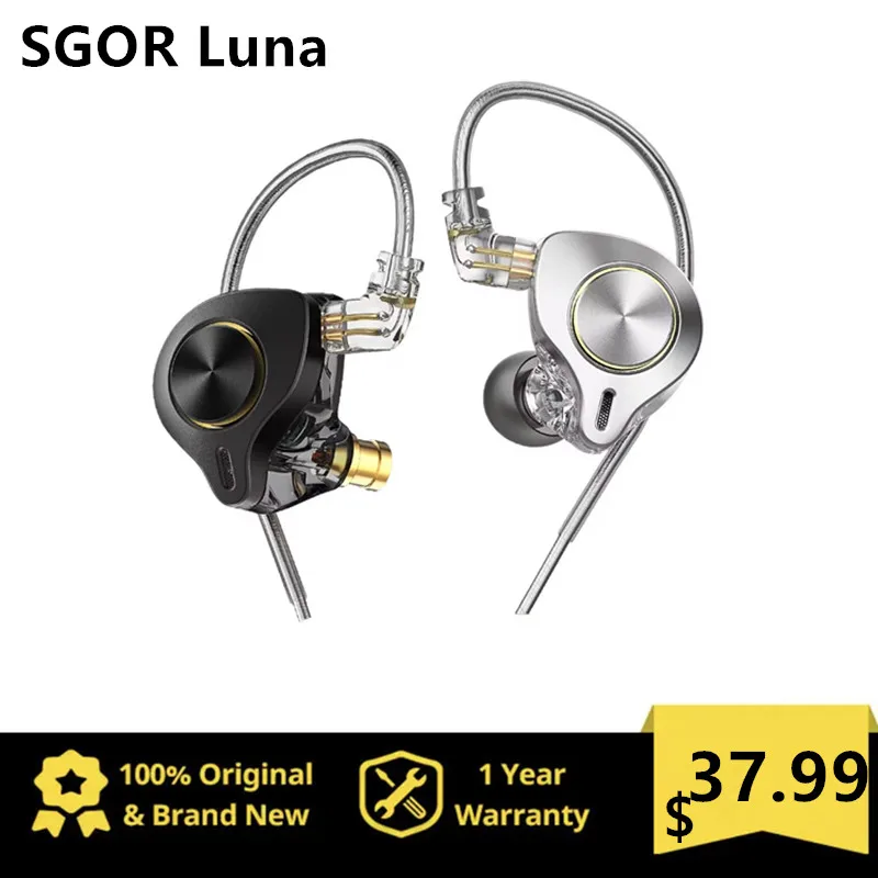 

SGOR Luna In Ear 13.5MM Planar Driver Wired Earphones Music Headphones HiFi Bass Monitor Earbuds DJ Headset Type C Pin USB C