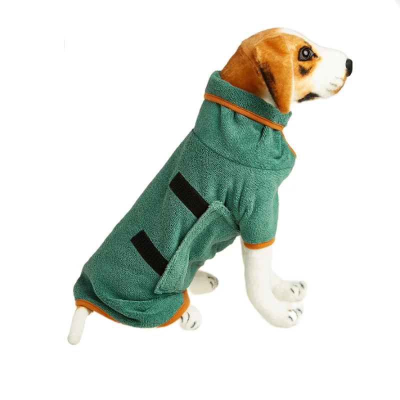 Dog Bathrobe Pet Drying Coat Clothes Microfiber Absorbent Beach Towel for Large Medium Small Dogs Cats Fast Dry Dog Accessories