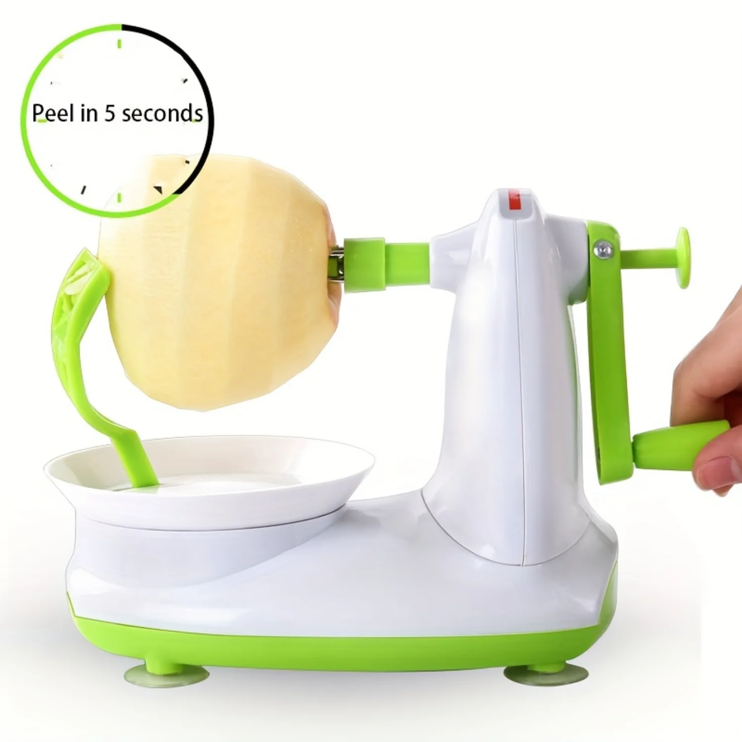 Steel Manual  Peeler Set 3-in-1 - Hand Crank Fruit Peeling Machine with Pulp Divider and Replacement Blade, Multi-Functional Qui