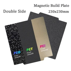 Kobra 2/Kobra Go/Kobra Neo PET PEO Sheet 230x230 Double Side PEI Textured PEY Build Plate Magnetic 3D Printer Heated Bed Upgrade
