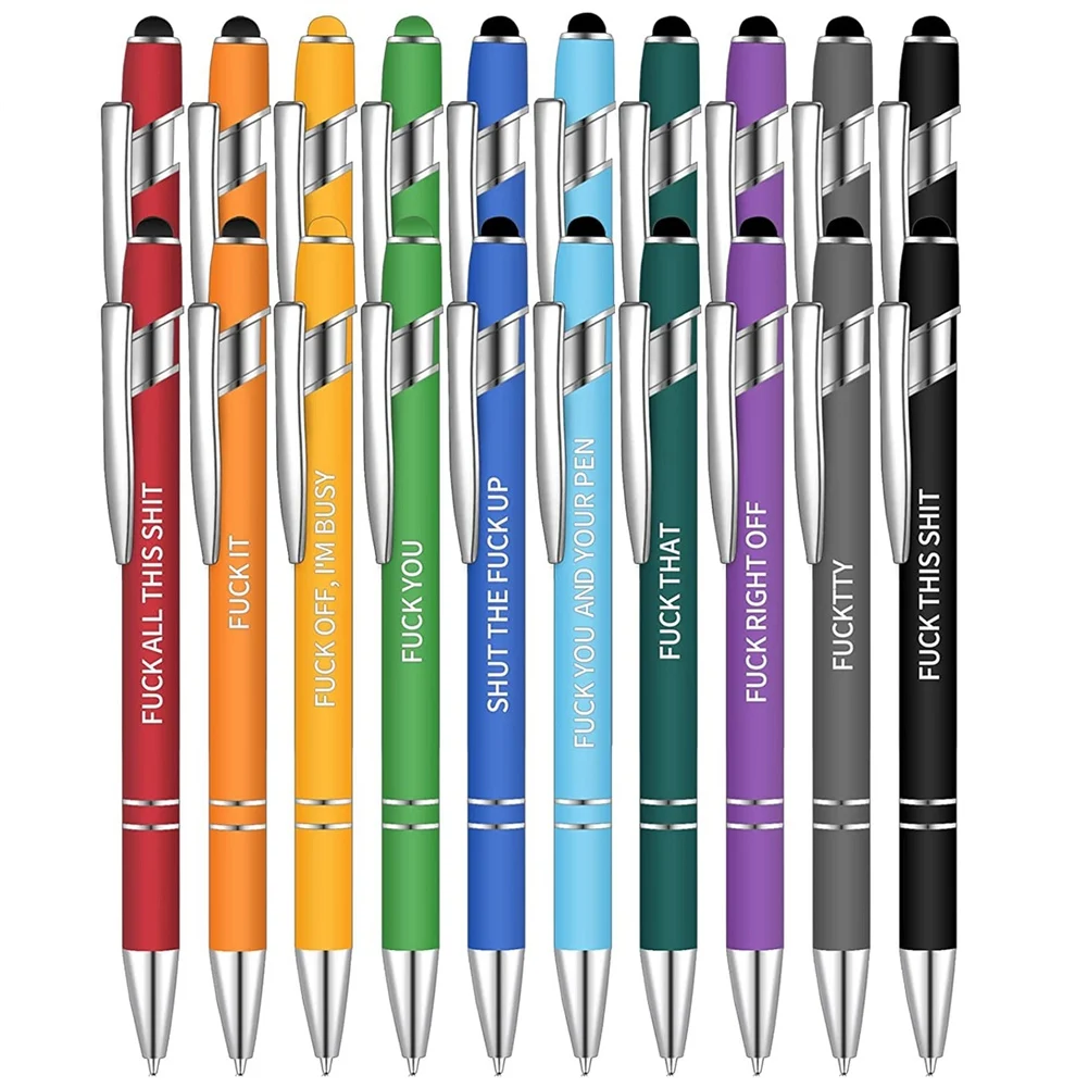 

20Pcs Office Pens Funny Ballpoint Pens Motivational Pens Rude Quotes Pen Vibrant Negative Passive Pens Black Ink