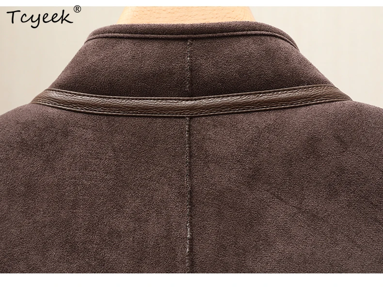 Tcyeek 100% Wollen Jas Winter Kleding Warm Echt Bont Jassen Mode Schapen Shearling Jassen Lamswol Bontjas Vrouwen Abrigo Mujer