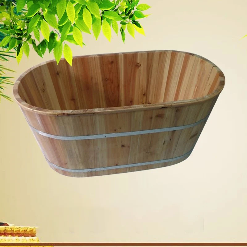 Major Solid Wooden Bathtub Large Beautiful Drainable Insulation Bubble Bath Medicated Faucet Banheira Dobravel Furniture CY50YT