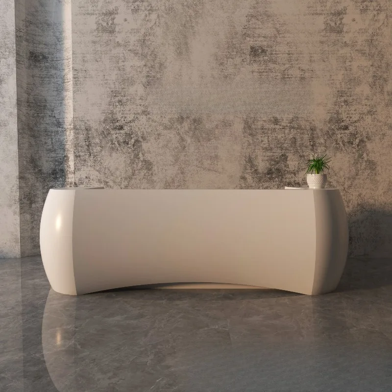 Front desk paint company beauty salon bar counter welcome cashier counter special-shaped reception desk simple