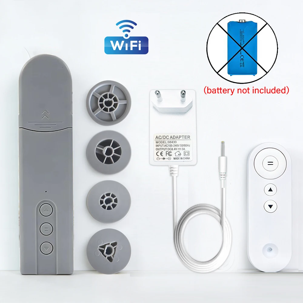 Tuya Wifi/Zigbee slimme elektrische gordijn- en jaloezieën motor met RF-afstandsbediening, APP-bediening, Alexa, Google Assistent en Alice