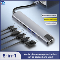 MINGCVIL USB C HUB Type C Splitter 4K Thunderbolt3 Docking Station Laptop Adapter For Macbook Air M1 iPad Pro RJ45 HDMI Computer