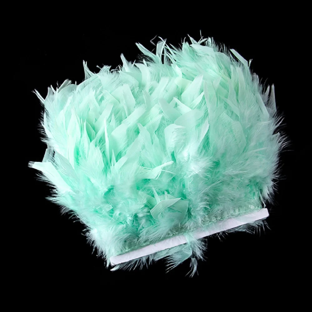 2M Fluffy Turkey Feathers Trim 10-15cm Marabou Tassel Fringe DIY Wedding Party Dress Stage Clothing Ribbon Juju Hat Decoration