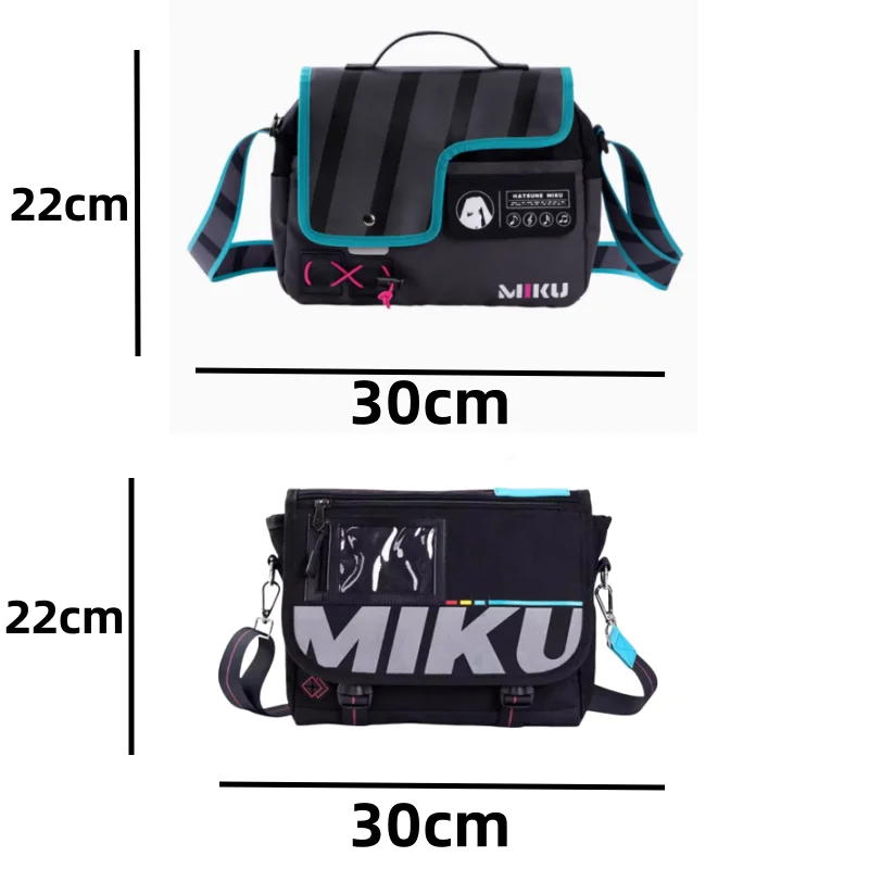 Hatsune Miku Functional Crossbody Bag Messenger Bag Children's Travel Handbag Student Laptop Backpack Anime Package Holiday Gift