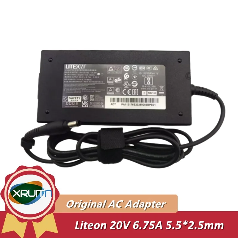 Genuine LITEON PA-1131-76E AC Adapter Charger 20V 6.75A 135W 5.5x2.5mm Gaming Laptop Power Supply PA-1131-72