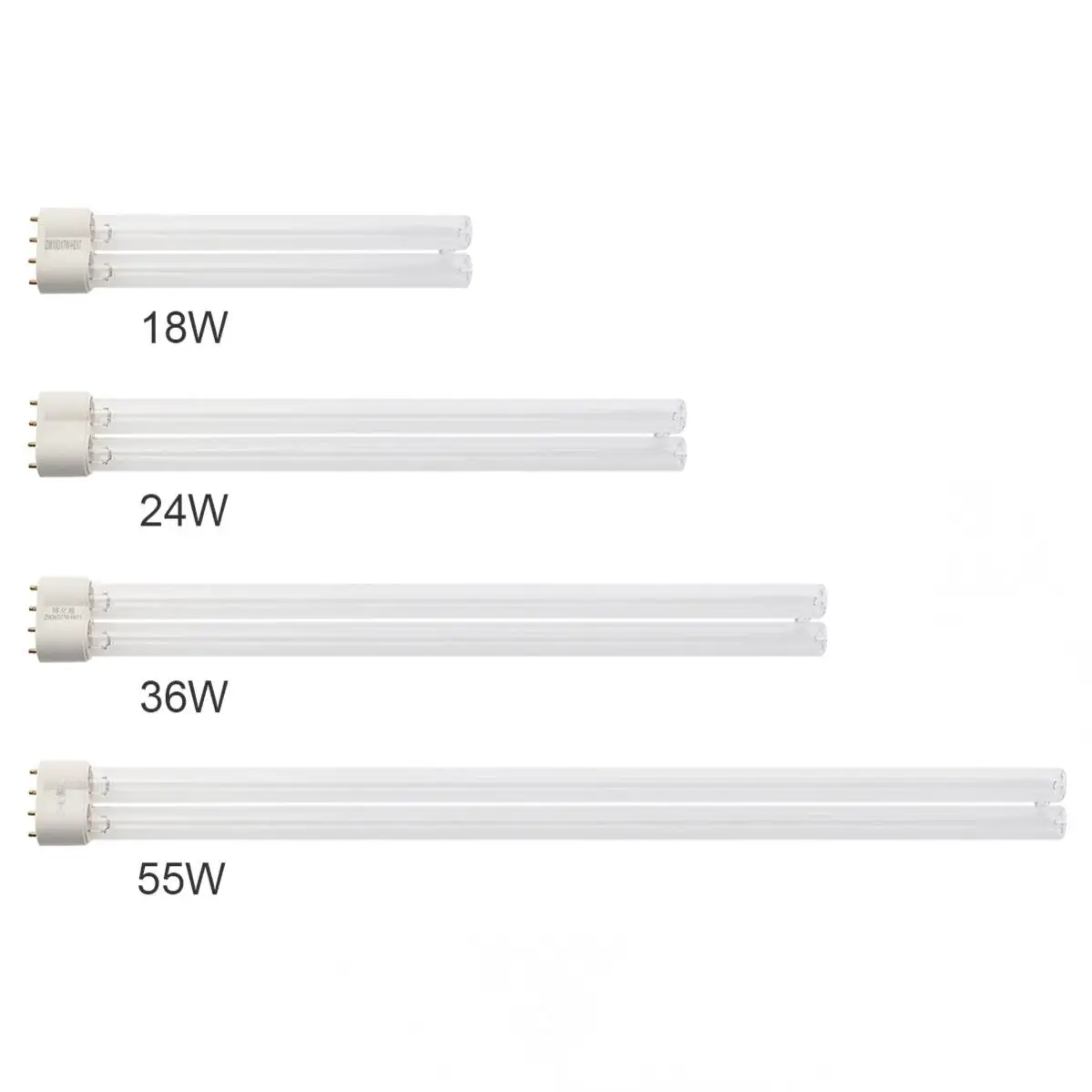 2G11 UV Tube Light 4-Pin Ultraviolet Light LED Strip 18W 24W 36W 55W UVC UV Lamp Bar for for Aquarium Pond Air Purification