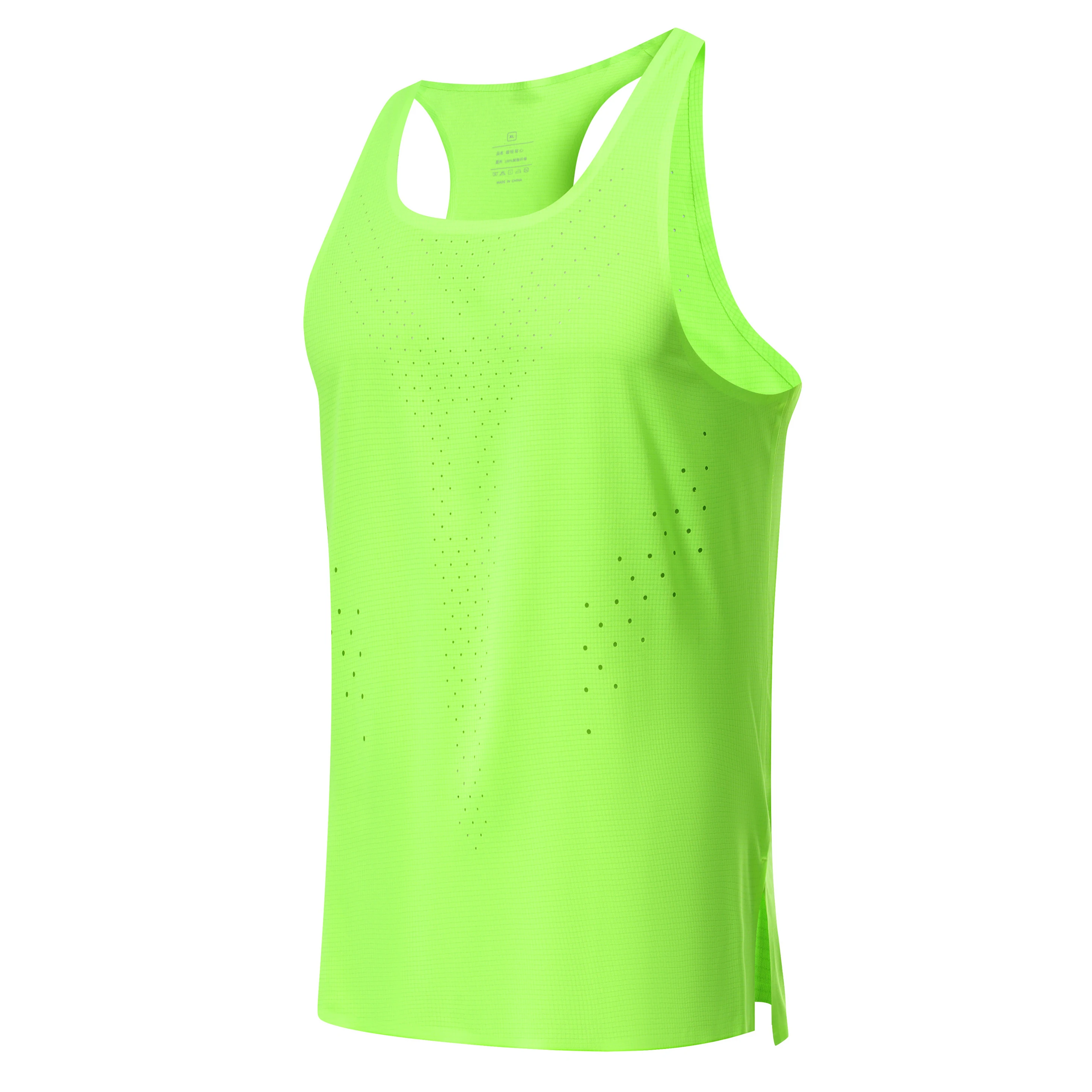 Mens Urltra-Light Professional Marathon Running Vest Athletic Field Sports Fitness Sleeveless Shirts Guys Clothing Quick Drying