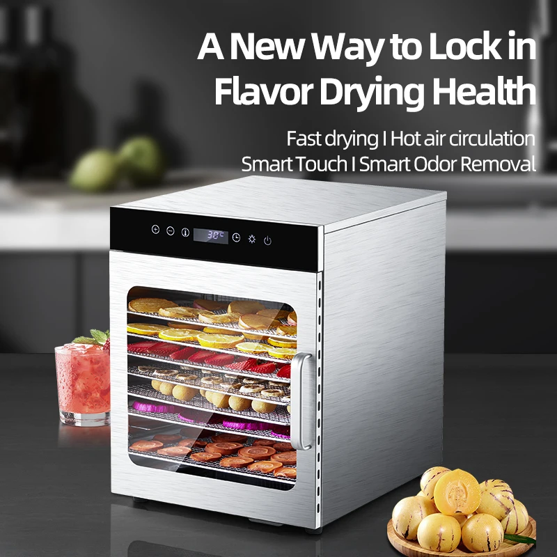고효율 식품 건조기 터치스크린 10단 트레이 건과일 건조기