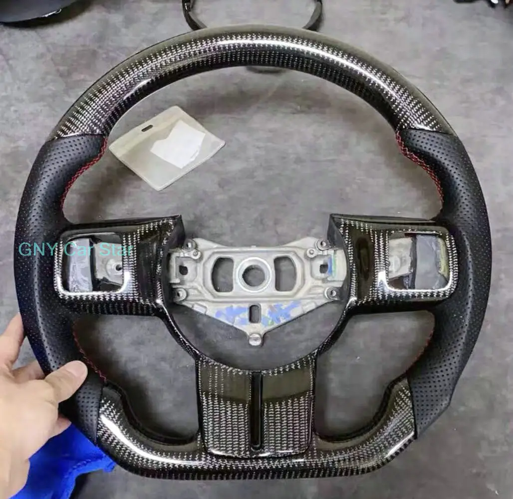 

100% настоящий кожаный руль из углеродного волокна для Jeep Grand Cherokee