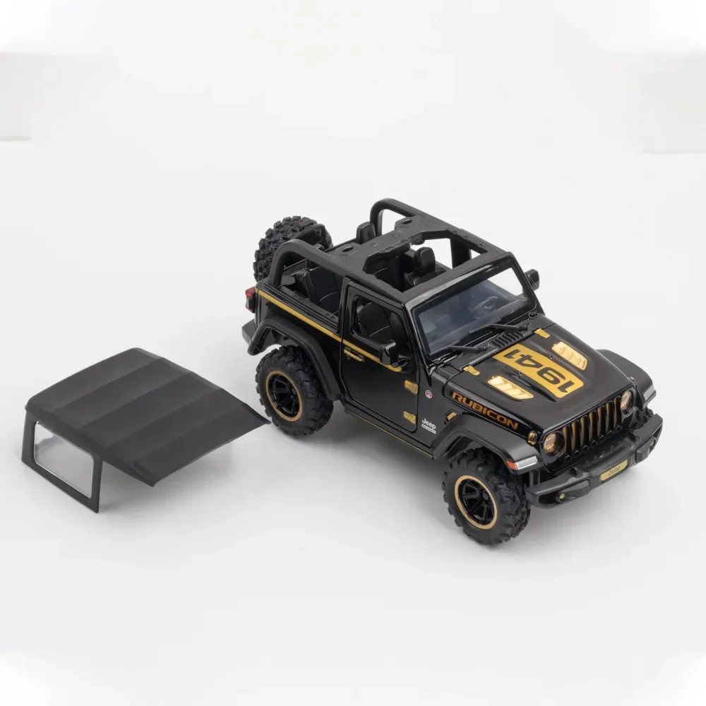 1:32 Jeep Wrangler Rubicon 1941 Off-Road Diecast Metalen Legering Model Auto Terugtrekken Geluid Licht Auto Kinderen Geschenkcollectie A417