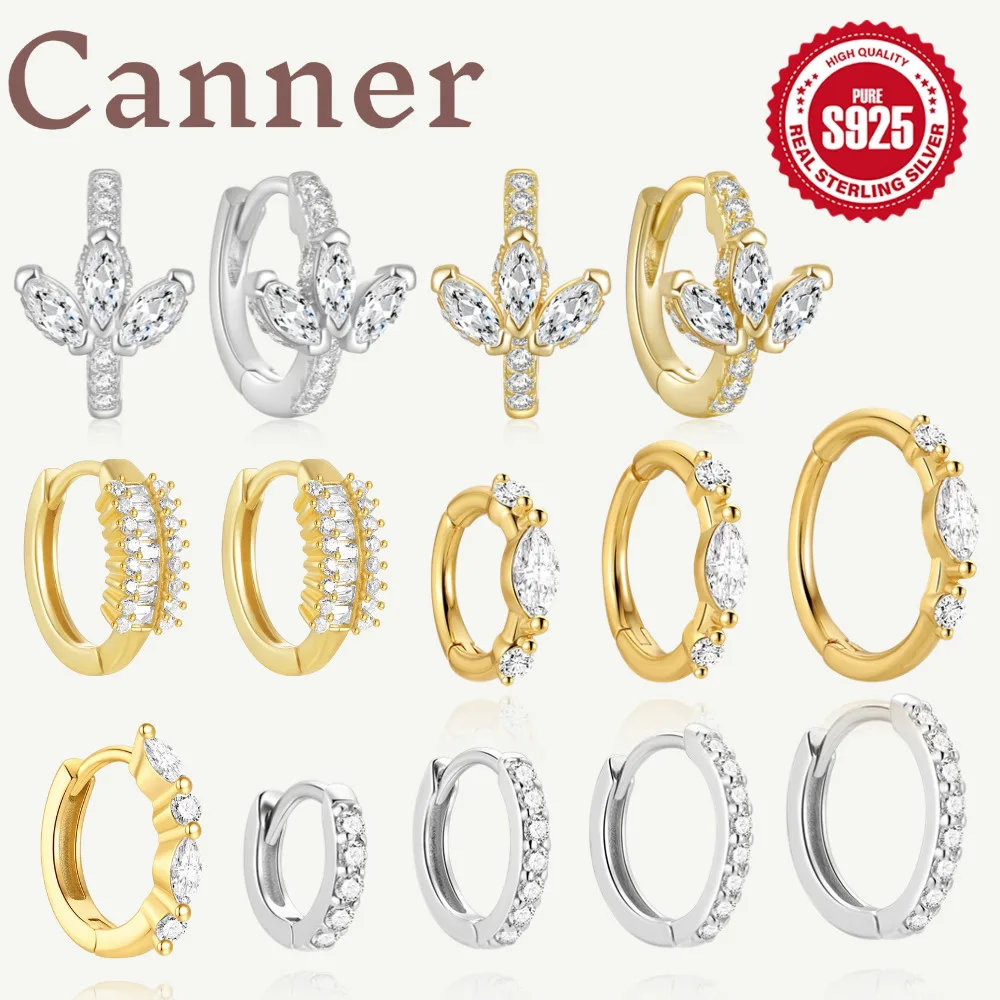 Canner 925 Sterling Silver Hoop Earring Helix Piercings 925 Piercing Hoop Earrings Women Minimalist Earrings Hypoallergenic