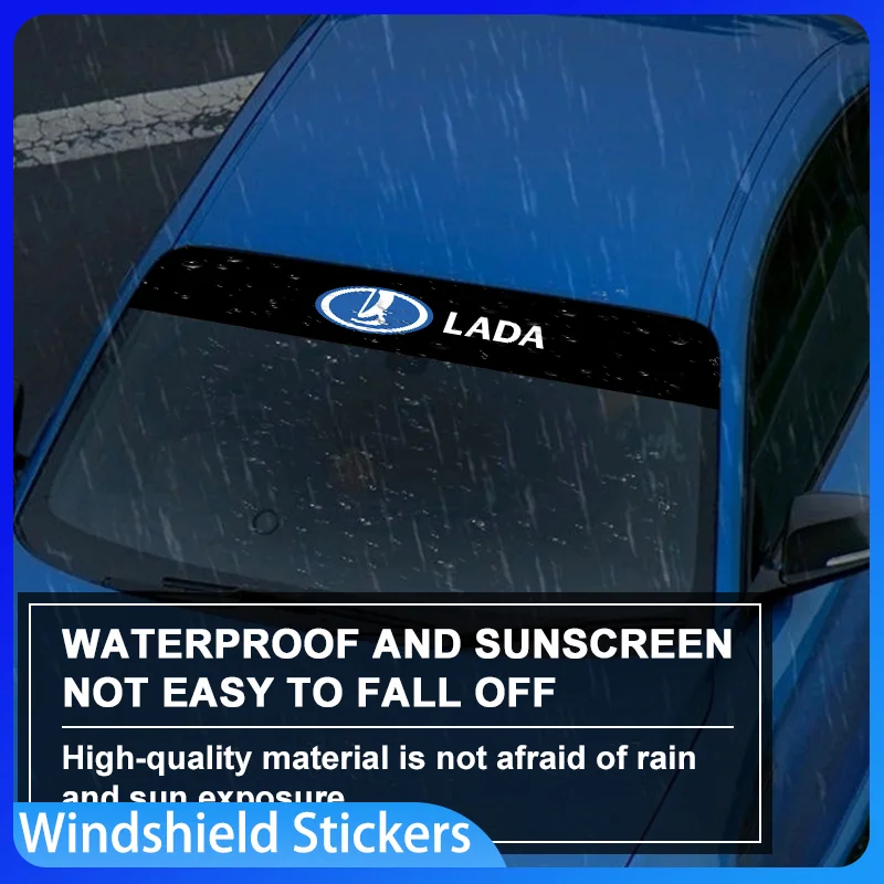 

Car Windshield Stickers Sun Shade Car Decals Sun Shade Heat Resistant Waterproof for Lada VESTA Kalina Priora Granta Largus Vaz