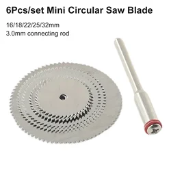 6Pcs Mini Circular Saw Blade Electric Grinding Cutting Disc Rotary Tool For Dremel Metal Cutter Power Tool Wood Cutting Discs