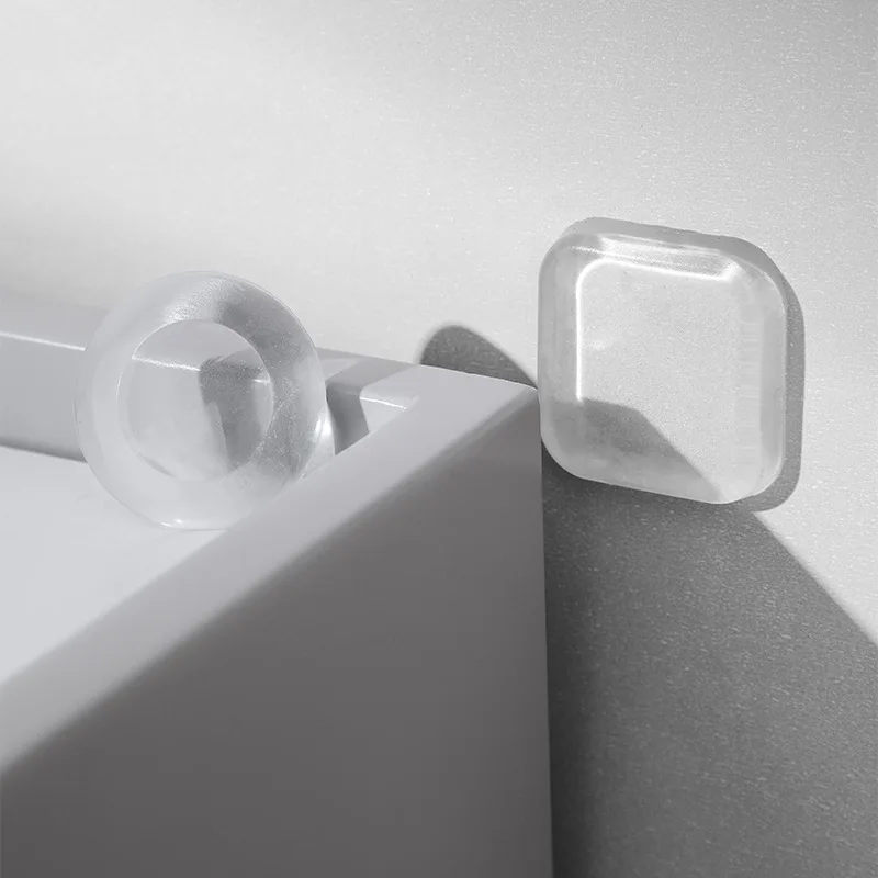 6Pcs Door Stickers Self-Adhesive Anti-Collision Cabinet Refrigerator Door Real Mute Transparent Waterproof Sticker Wall Stickers