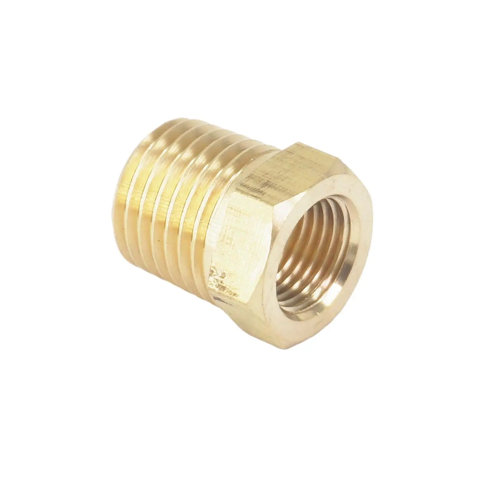 

Brass Pipe Fitting Coupler 1/4" NPT Male x 1/8" NPT Female Reducing Bushing Brass Pipe Fitting Connector 229 PSI