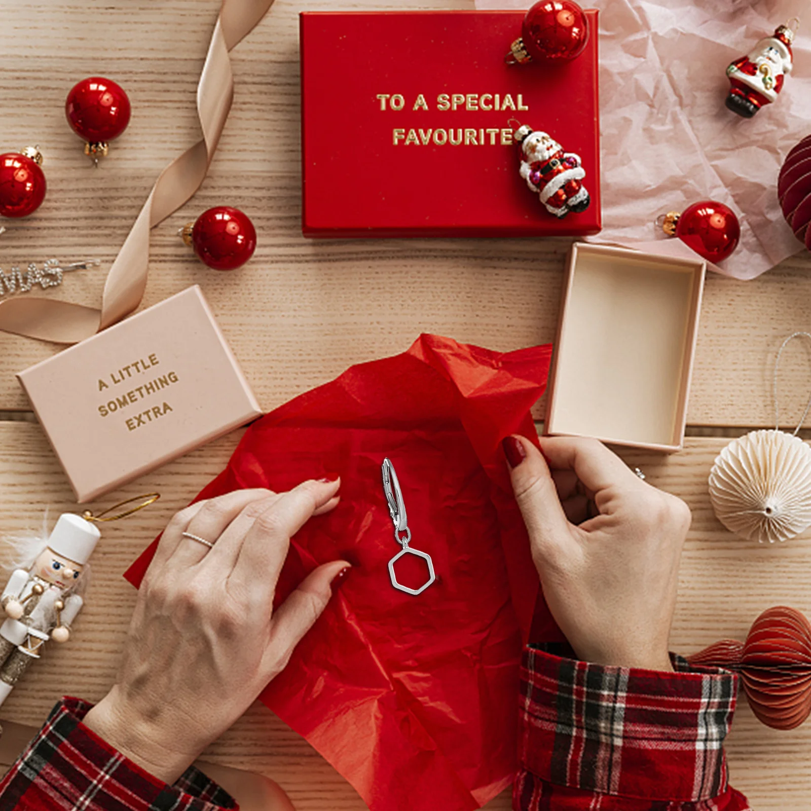 

50Pcs Hexagon Earrings Pendants Copper Charms for DIY Jewelry Making Supplies Bezel Connector Links for Bracelets Necklaces