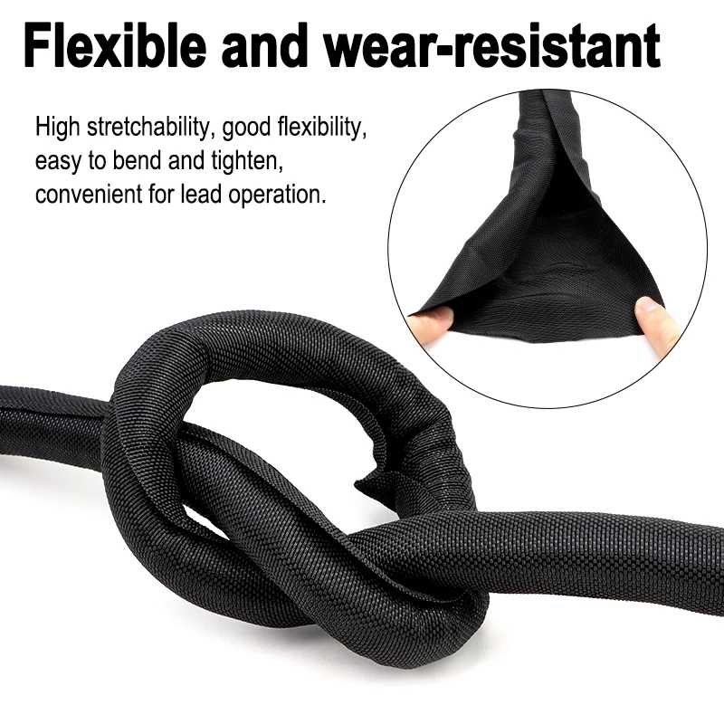 2/5/10M Self Closed PET Expandable Cable Sleeve 3mm - 30mm Car Line Wrap Protect Auto Wire Organizer Flexible Loom Split Sleeved