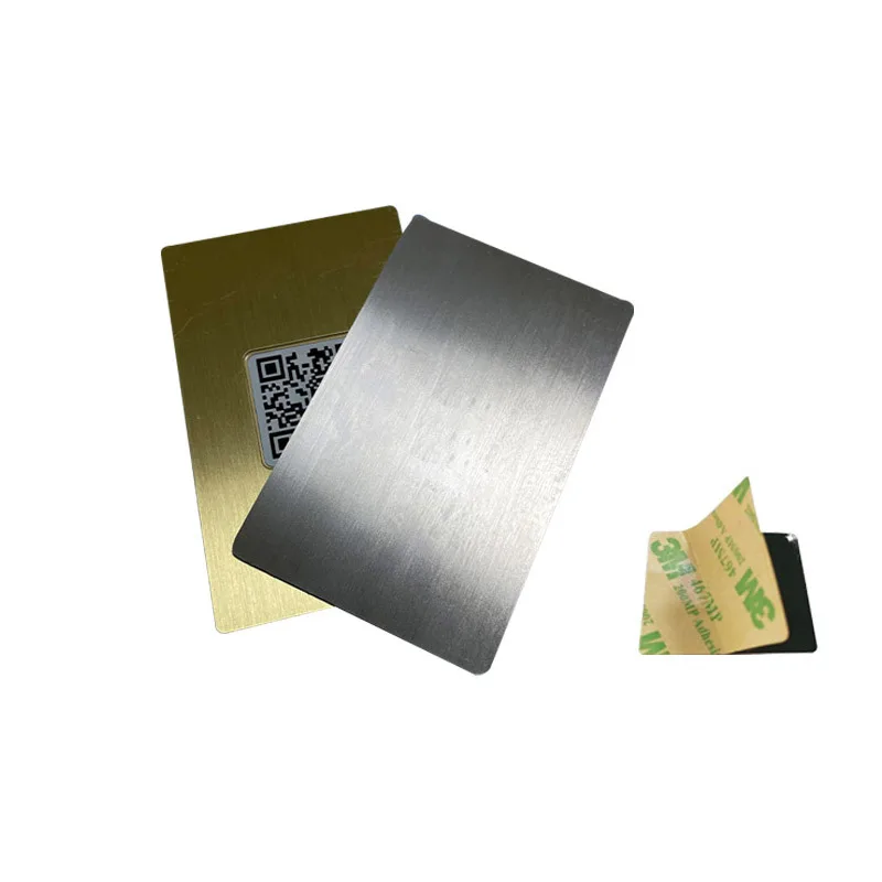 تخصيص إنتاج بطاقة معدنية من الفولاذ المقاوم للصدأ NFC تماس مضاد للمعادن 215 رقاقة بطاقة الأعمال الإلكترونية #4