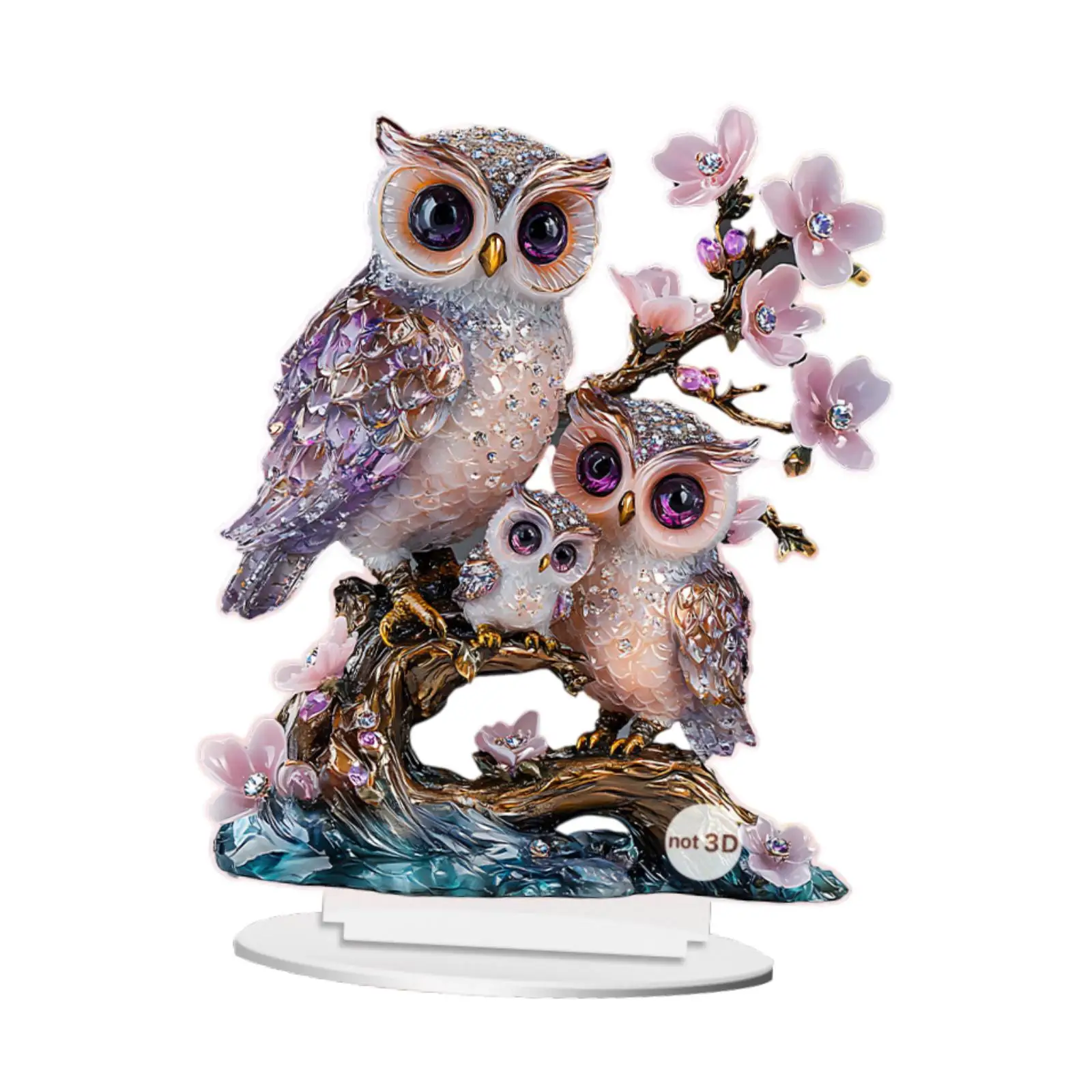 2D Animal Decor Crafts Mother's Day Ornament for Bookshelf Centerpiece Table