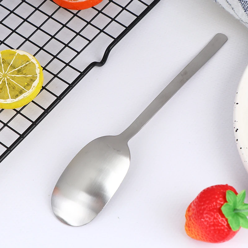 Hot Sale 410 Stainless Steel Spoon Long Handle Western Dining Teaspoon Coffee Dessert Spoons Silver Restaurant Tableware