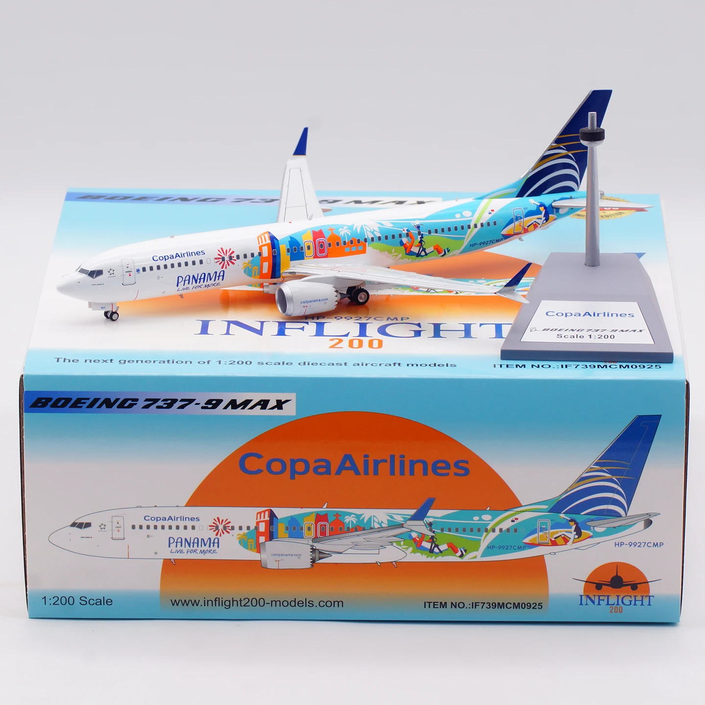 

IF739MCM0925 Alloy Collectible Plane Gift INFLIGHT 1:200 Copa Airlines Boeing B737-9 MAX Diecast Aircraft Jet Model HP-9927CMP
