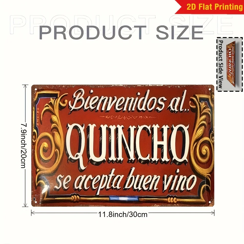 2D Flat, 1Pc[2D Flat] Retro Spanish Metal Sign 