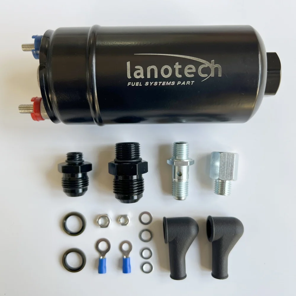 380LPH Inline Externe Kraftstoffpumpe 10AN Einlass + 8AN mit Rückschlagventil Auslass 044 Rückschlagventil 0580254044 Rennwagen-Modifikation – Detail 10