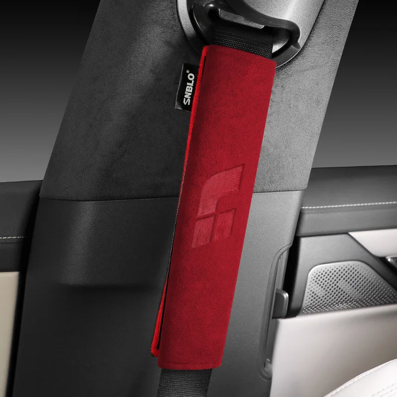 For LiXiang L9 L8 L7 Car Seat Belt Shoulder Protection Cover Alcantara Suede Safety Belt Protection Cover Interior Decoration 4
