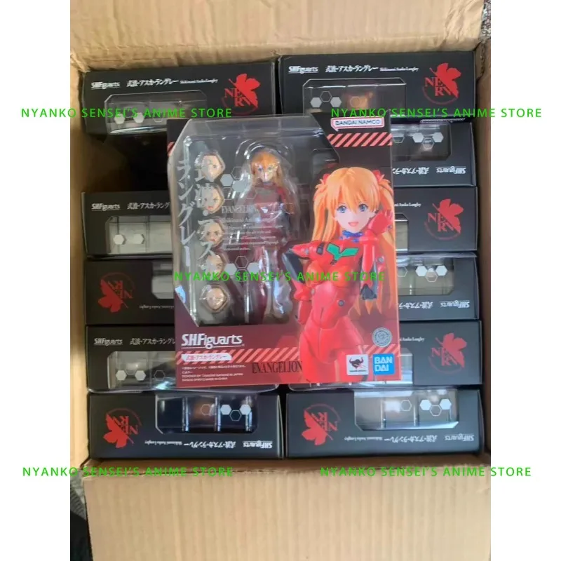 Bandai SHF néon Genesis Evangelion: nouvelle édition théâtrale EVA Asuka Langley Shikinami figurine Anime modèle jouet à collectionner